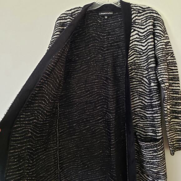 Catherine Malandrino Zebra Print Duster Sweater Soft Size Small - Picture 5 of 9